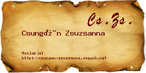 Csungán Zsuzsanna névjegykártya