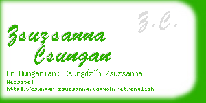 zsuzsanna csungan business card